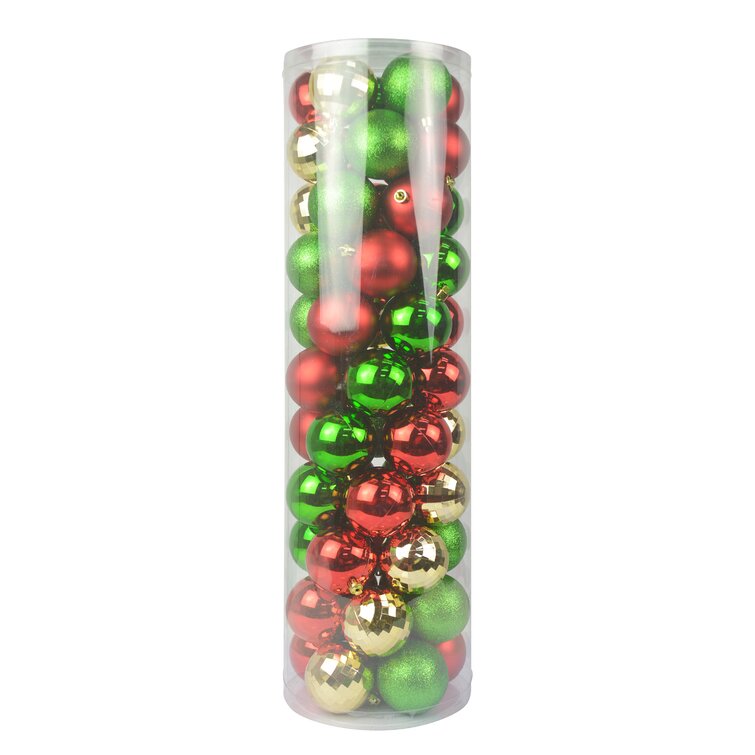 Kit Bolas Natalinas Decoração para Natal 55 Peças